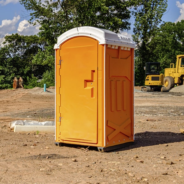 how often are the porta potties cleaned and serviced during a rental period in Dexter